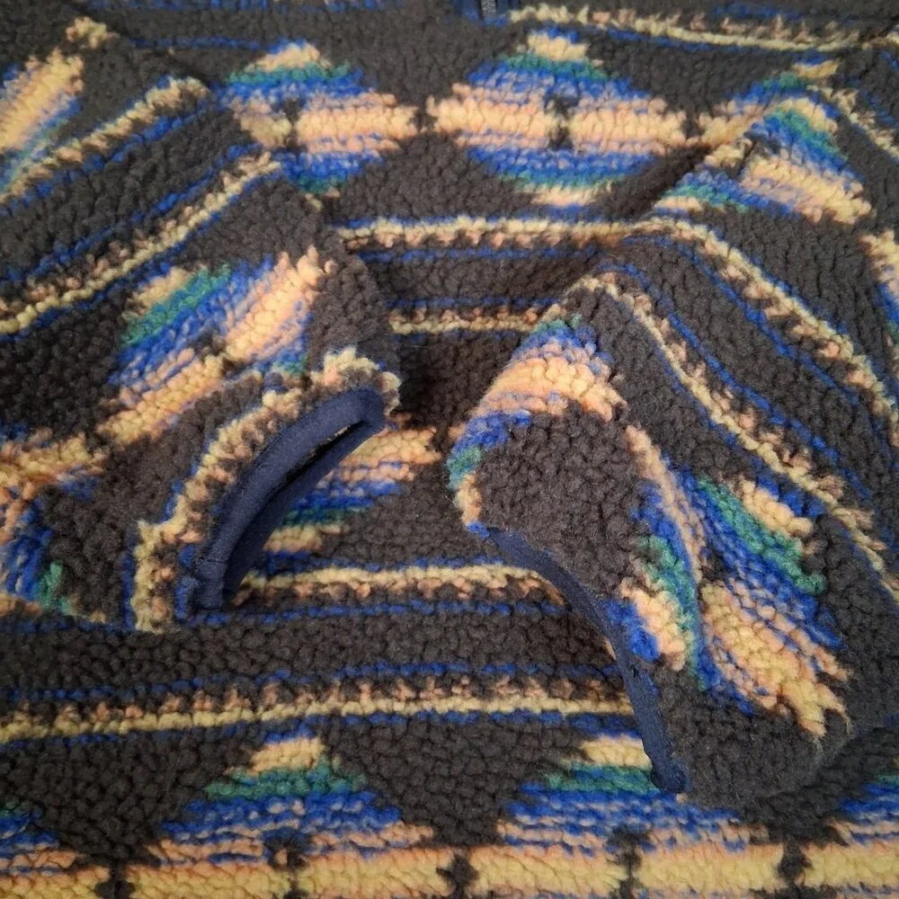 Vintage Horizon Bass Creek Outfitters Fleece Jacket L Pullover Southwest Aztec - Picture 14 of 15